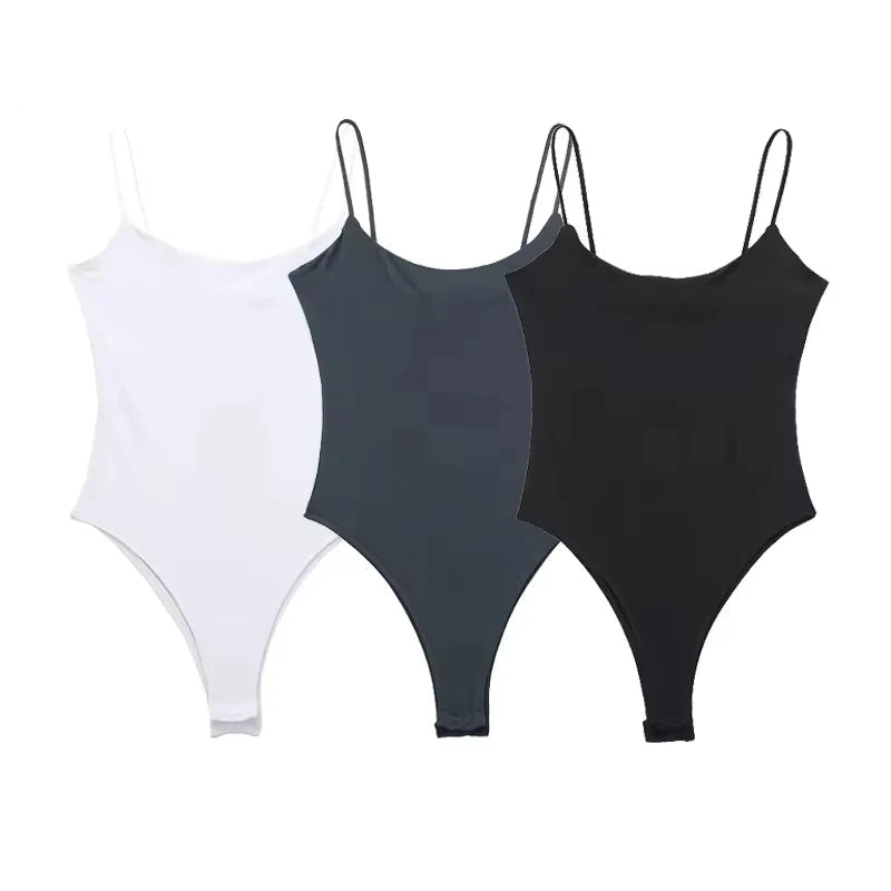 MUJER 2025 Sexy Tight Bodys for Women White Black Backless Bodysuit Women One Pieces Jumpsuits for Women Sexy Lingerie Bodysuit