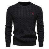 Men's Giraffe Embroidery Cotton Sweater