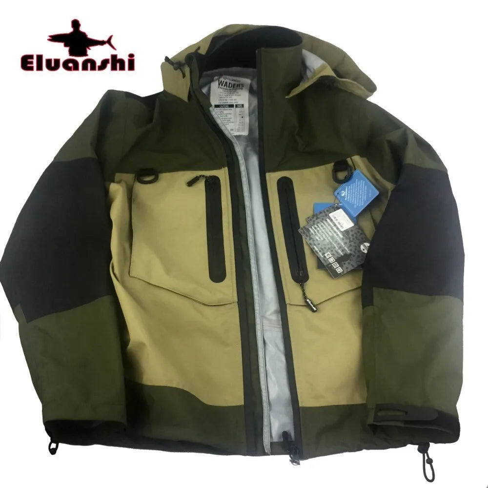 ELUANSHI Waterproof Breathable Fly Fishing Clothes Wader Jacket Wading clothing apparel 6
