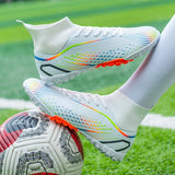 MenOutdoor Football Boots Professional Training Soccer Shoes Soccer Cleats Turf Futsal Match Grass Unisex Non-slip Breathable 3