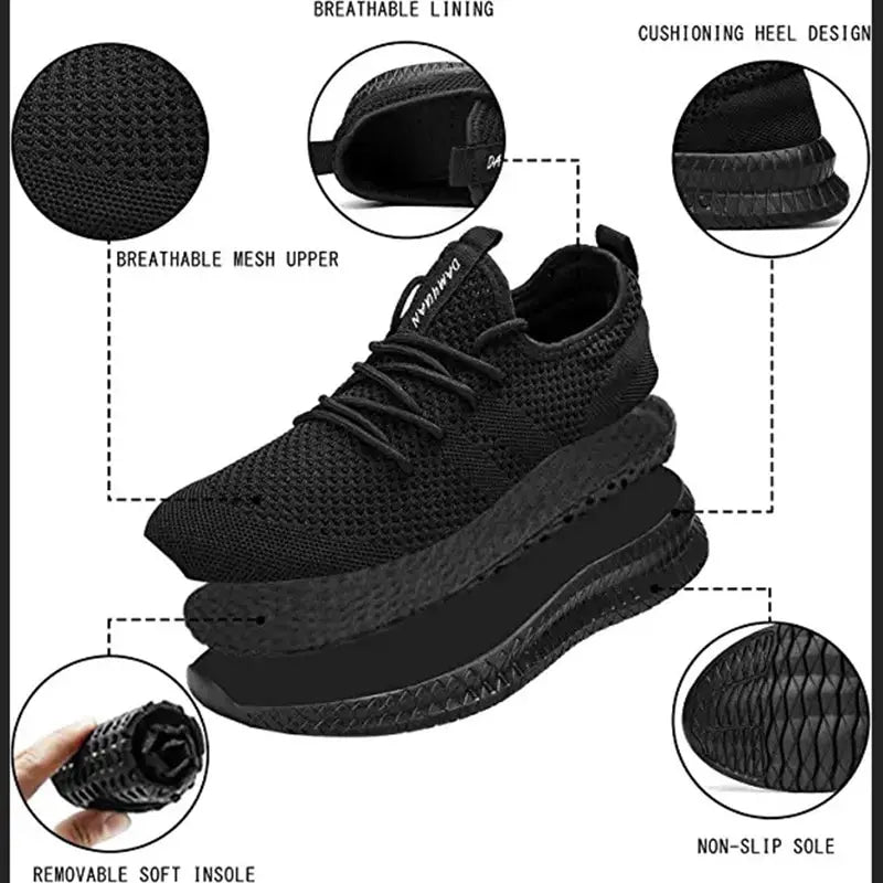 Men Running Shoes Lace up Men Sport Shoes Lightweight Comfortable Breathable Walking Sneakers 5