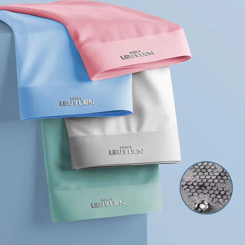 Men’s 4-Pack Ice Silk Breathable Boxers