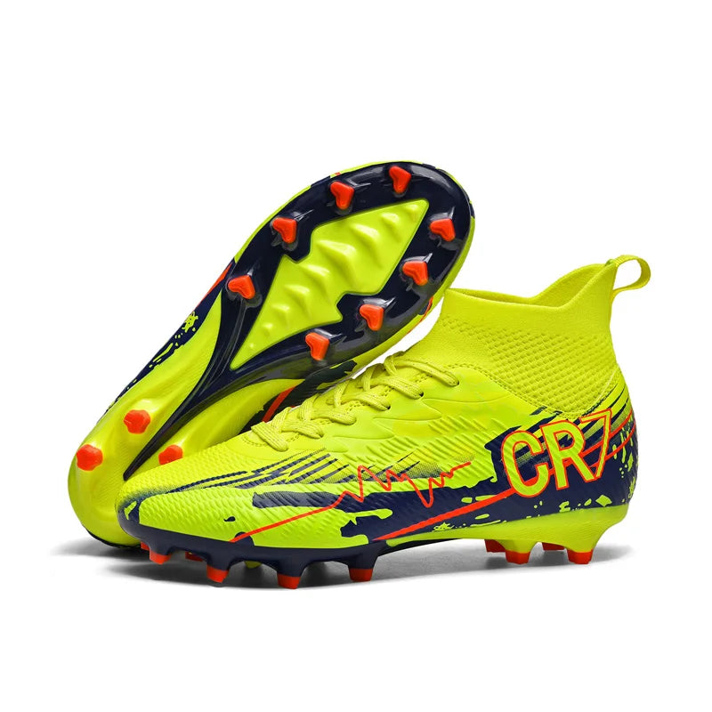 New Men Soccer Shoes Cleats Outdoor Match Training Sport Football Boots Long Spikes Comfortable Adult Breathable Boys Non Slip