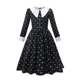Girls' Gothic Black Mesh Fluffy Dress
