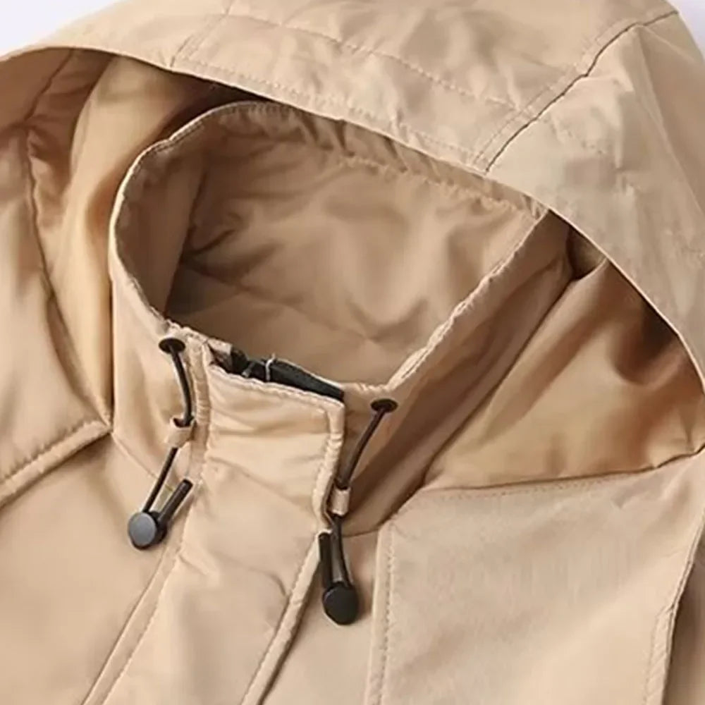 2024 Spring and Autumn New Women's Fashion and Elegance Fashionable Classic Hooded Short Jacket Coat 3