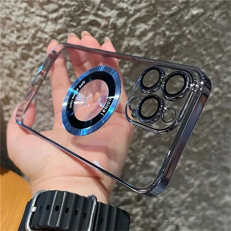 Luxury Plating Clear MagSafe Case