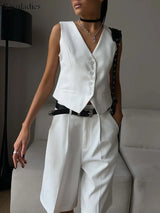 Wolfeel Chic Two-Piece Vest & Shorts Set