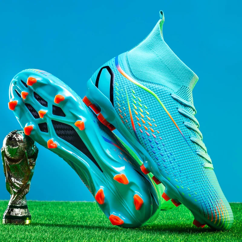 MenOutdoor Football Boots Professional Training Soccer Shoes Soccer Cleats Turf Futsal Match Grass Unisex Non-slip Breathable 6