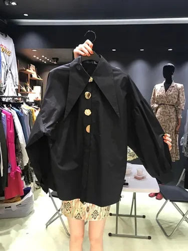 Women’s Retro Long-Sleeve Fashion Blouse