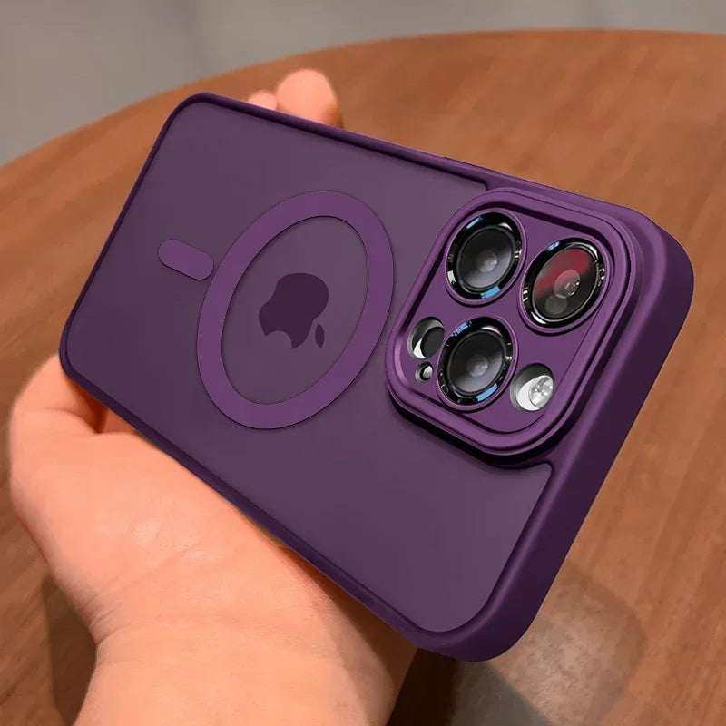 Magnetic Matte Translucent Case with Lens Protection