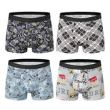 4 Pack European and American Size MEN'S FASHION Printed Boxer Underwear Shorts 3