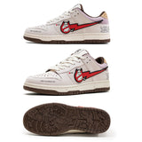 Mra Fashion Men's Sports Shoes Retro Niche Design Punk Style Street Skateboard Shoes Sports Casual Shoes Plaid Men's Shoes 6