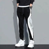 Men's Spring/Autumn Sports Pants | Loose Fit, Patchwork Design, Running & Training Trousers 2