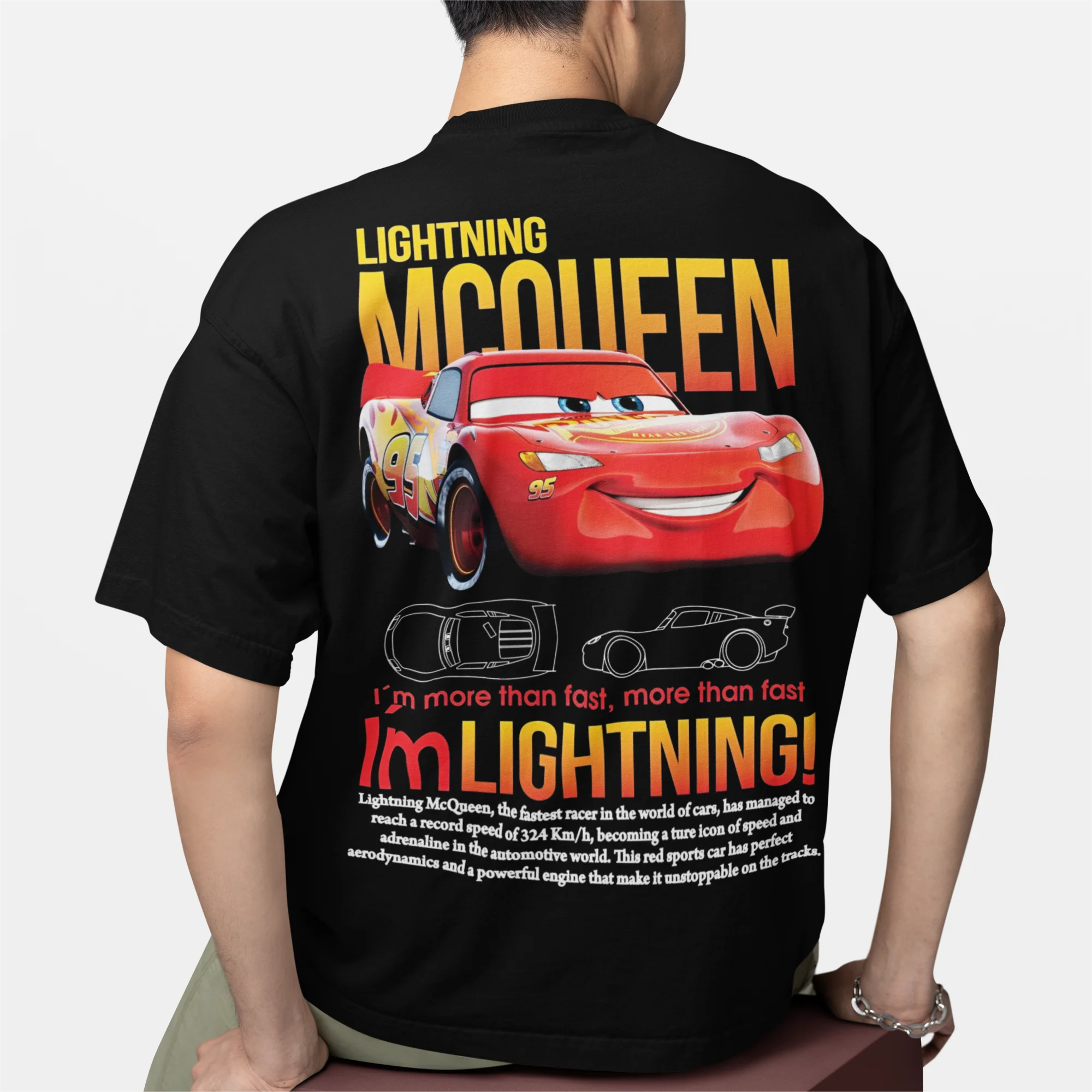 Fun Sally I'm Lightning Car Outfit T Shirt for Men Women Mcqueen Tee Shirt 100% Cotton New Arrival Clothing Love Gift For Couple