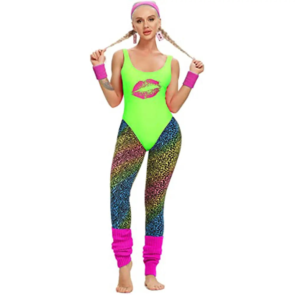 80s 90s Retro Bodysuit Swimsuit | High Cut One Piece Bikini | Hot Pink 3