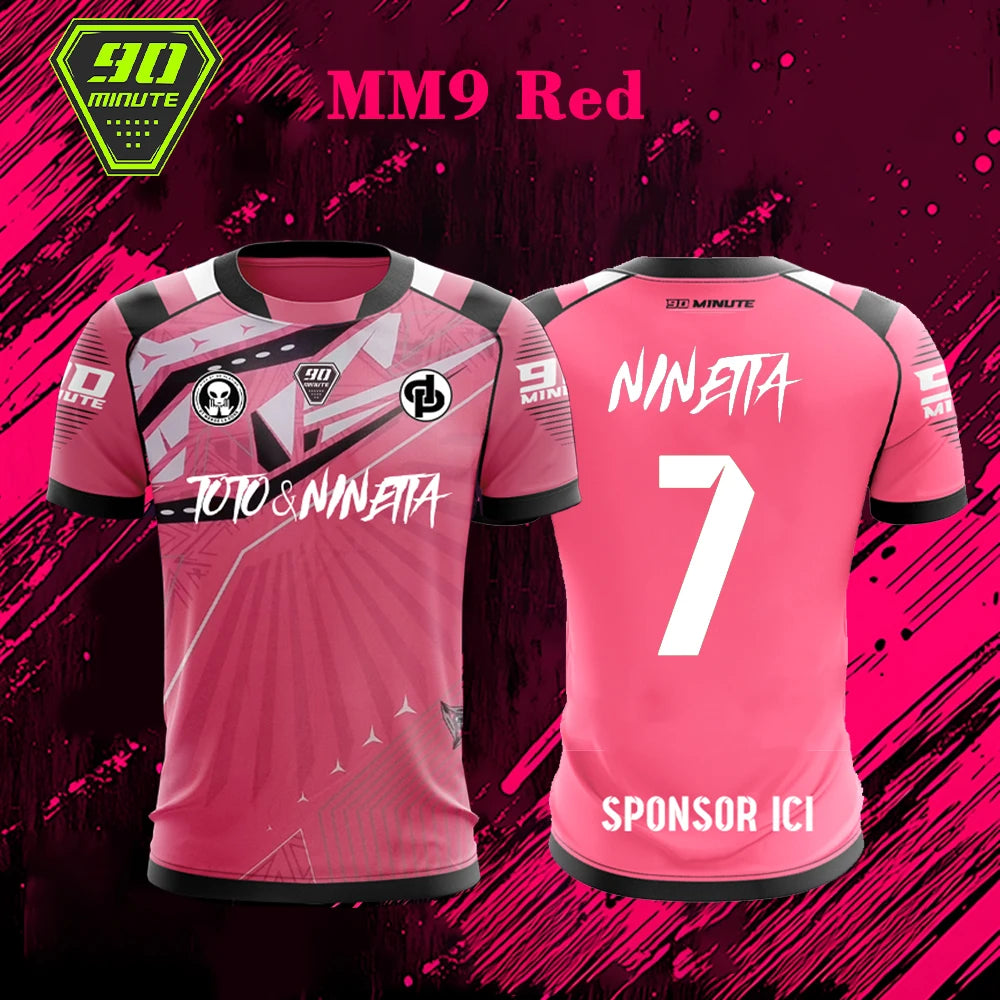 90 Minutes Series MM9 JUL Football Shirt Men's Summer Outdoor Sports Quick-drying Jersey Fitness Training O-neck T-shirt 6
