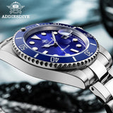 ADDIESDIVE Stainless Steel Watch Men's European and American Business Leisure Quartz Watch Waterproof Outdoor Sports Watch 5