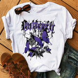 Women's Butterfly Tree Print Harajuku T-Shirt Round Neck Top Short Sleeve Casual Summer Tee Shirt 3