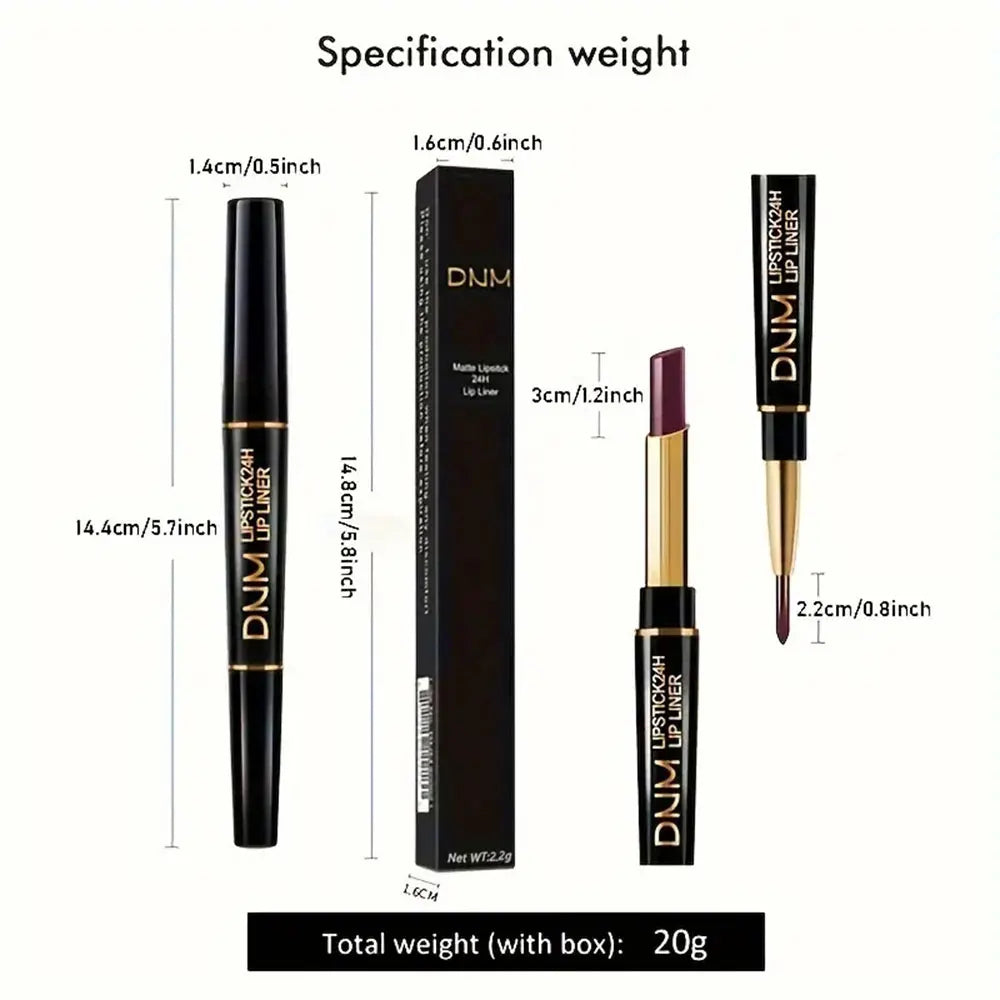 Double-ended Non-stick Cup Long Lasting Lipstick Lip Liner High Pigmented Waterproof Valentine's Day Gifts 3