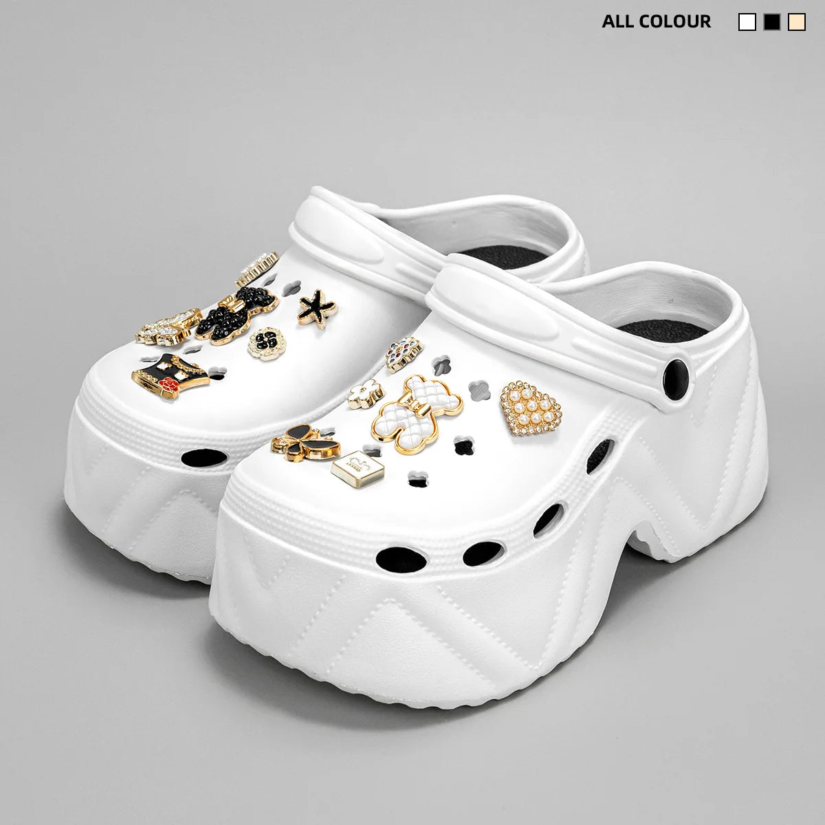 Women's Slippers 9CM High Platform Garden Fashion Clogs Shoes Women's Slippers Thick Bottom EVA Sandals Summer Girls Slippers