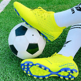 Men Football Cleats Fashion Youth Soccer Shoes Knit Football Training Trainers Breathable Society Campo Non Slip Sports Footwear 4