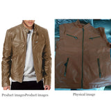 2024 Motorcycle Leather Jackets Man Casual Fashion Motorcycle Coat Slim Fit Lapel PU Jackets Autumn Anti-wind Leather Coat Male 6