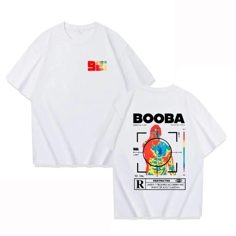 B2O T-shirts Men Fashion BOOBA Printed Short Sleeve T Shirt Women Casual Harajuku Streetwear Tee Tops