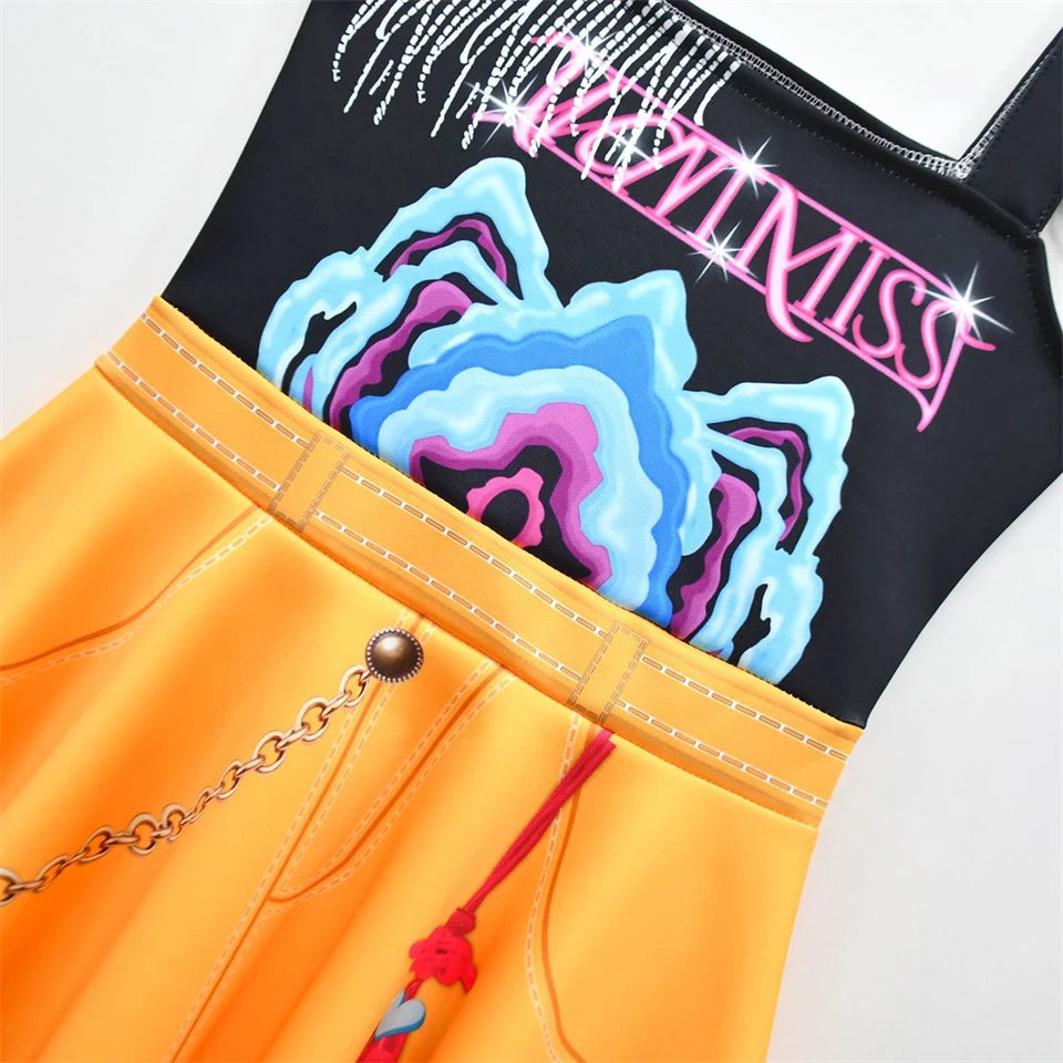 2025 Kpop Demon Hunters Kids Clothes Halloween Cosplay Rumi Mira Zoey Masquerade Party Performance Costume Fashion Girls Outfits 3