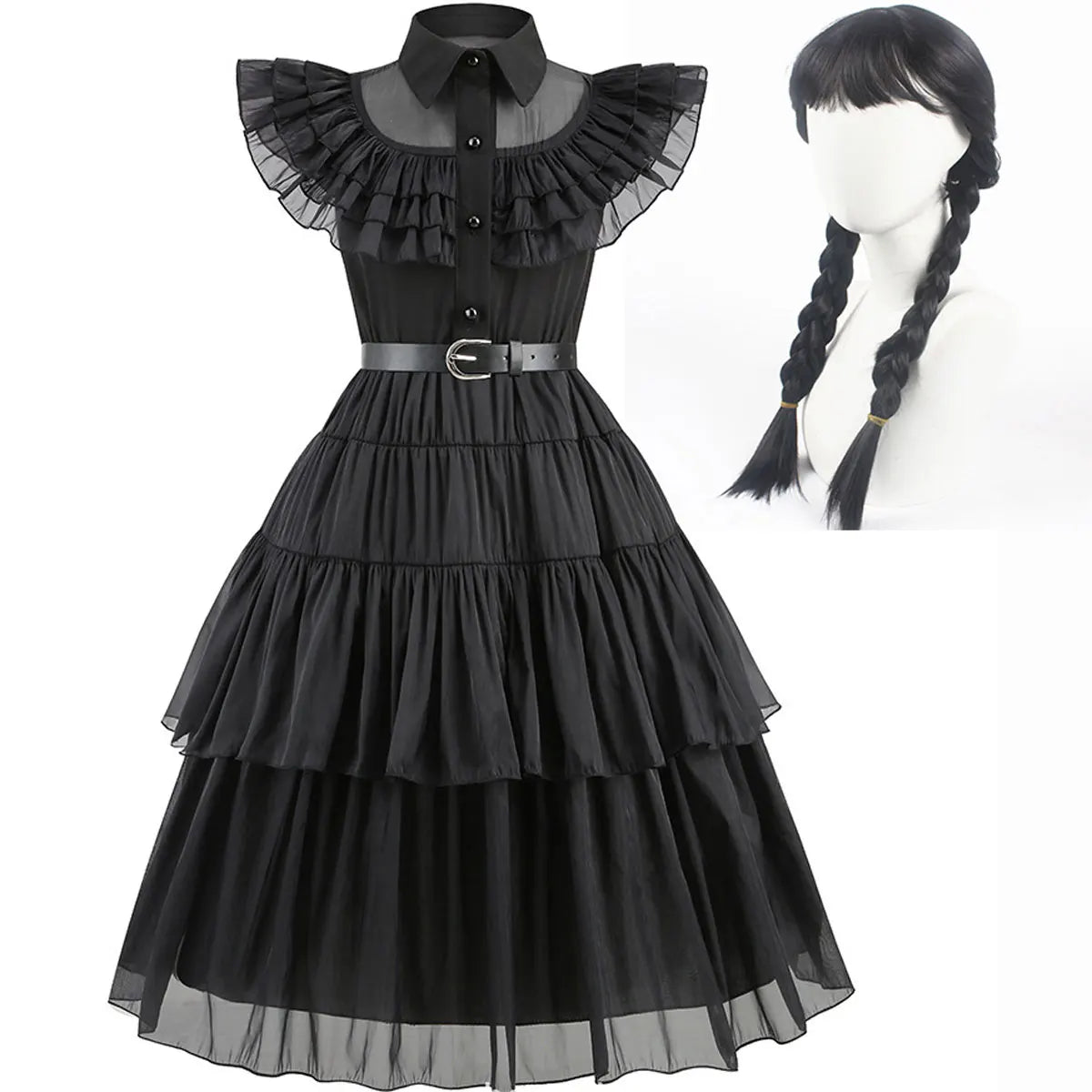 Disney-Inspired Wednesday Addams Cosplay
