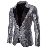 Men's Suit Jacket Little Round Sequins Sparkling Men's Blazer Wedding Dinner Band Stage 3