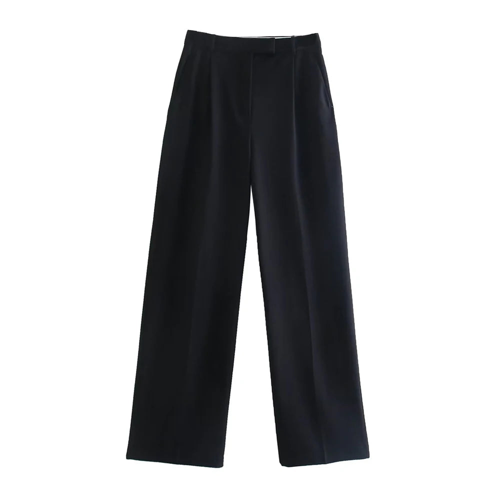 Vintage High-Waist Wide-Leg Trousers