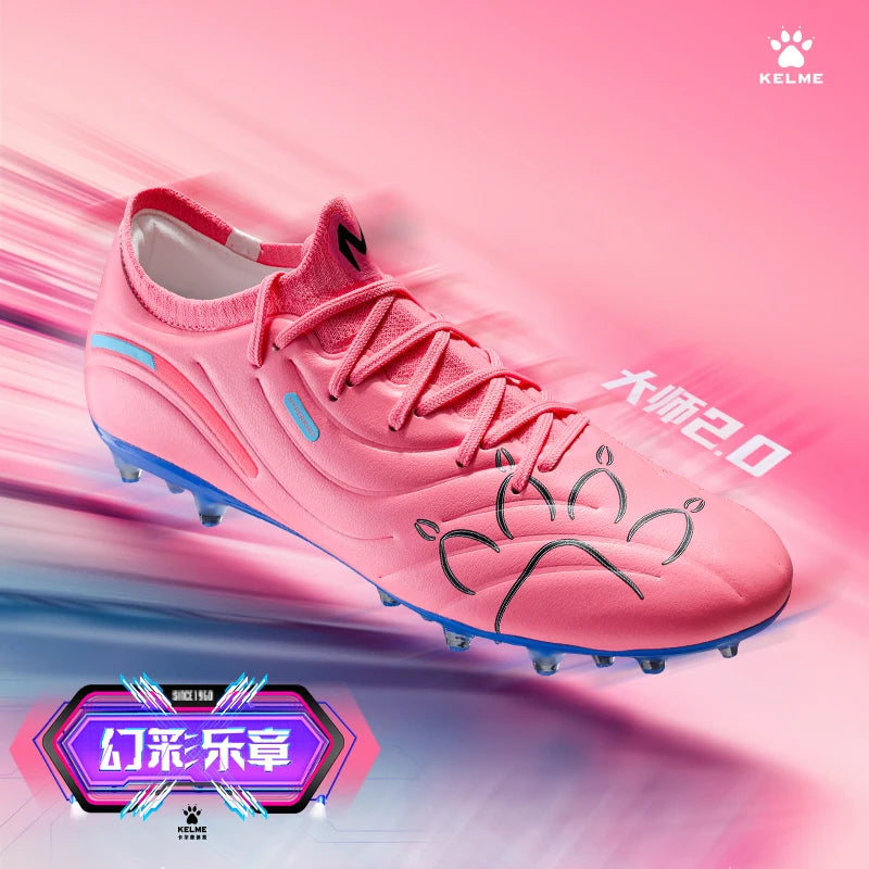 Kelme Men's Soccer Shoes Mg Professional  Football Shoes Artificial Grass Training Adult Short Spikes Cushioning Football Boots