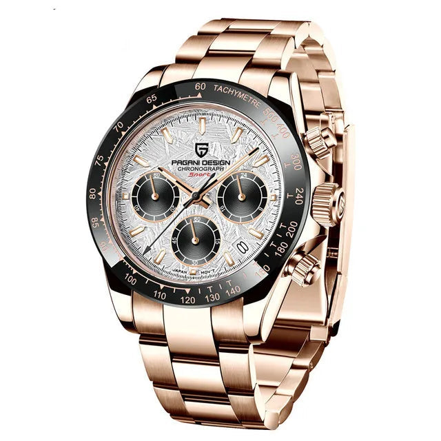 Pagani Design V2 Men’s 40mm Quartz Chronograph - Sapphire & Steel