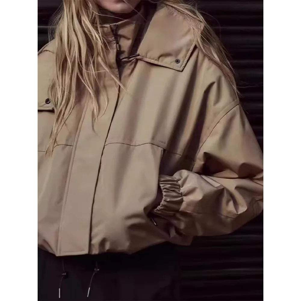 2024 Spring and Autumn New Women's Fashion and Elegance Fashionable Classic Hooded Short Jacket Coat 2