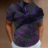 Fashion T-Shirts For Men 3d Line Printed Men'S Clothing Street Designer Short Sleeved Oversized Top Tees Daily Casual Sportswear 3
