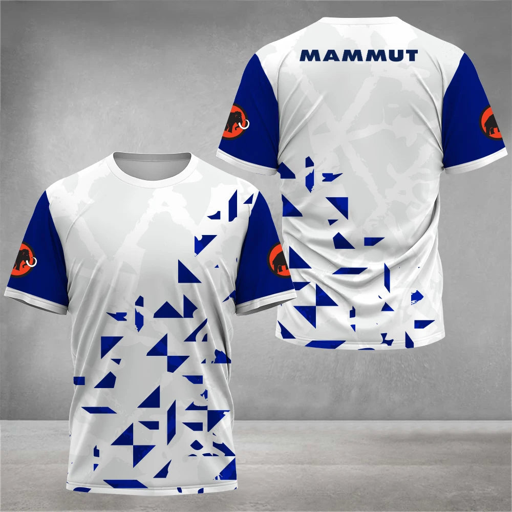 Men's outdoor hiking T-shirt 3D printed design rock climbing cross-country running Drifit camping clothes fashionable 5