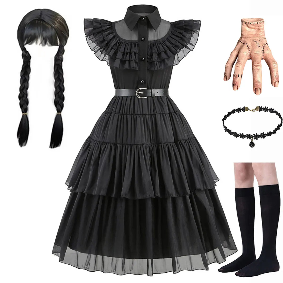 Disney-Inspired Wednesday Addams Cosplay
