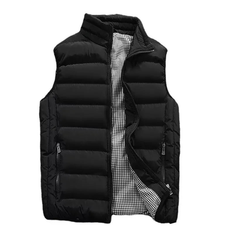 Men Vest Windproof Vest Men Jacket Sleeveless Vest Winter Jacket Casual Coat Men down Cotton Warm Thicken Waistcoat thick gilet 5