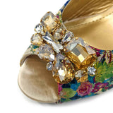 Italian Gold Heel Sandals & Matching Bag Set - 2024 Women Party Shoes (Thick Heel, Bigger Sizes) 6