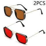 Retro Small Square Metal Sunglasses