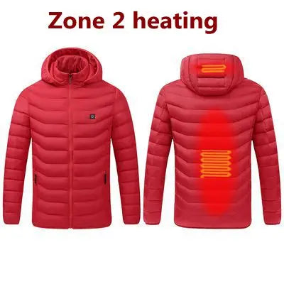 Smart USB Heated Winter Parka | 9-Zone Thermal Jacket