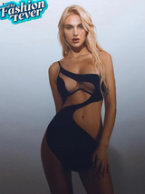 2022 Mesh Patchwork Sexy Dress Women Sleeveless One Shoulder Skinny Summer Vacation Birthday Party Clubwear Bodycon 3