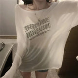 Women’s Korean-Style Letter Print Tee