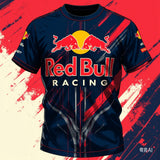 2025 New Red Bull Racing 3D Men's T-shirt F1 Formula Racing Red Bull Racing Suit Extreme Sports High Quality Brand Training Suit 2