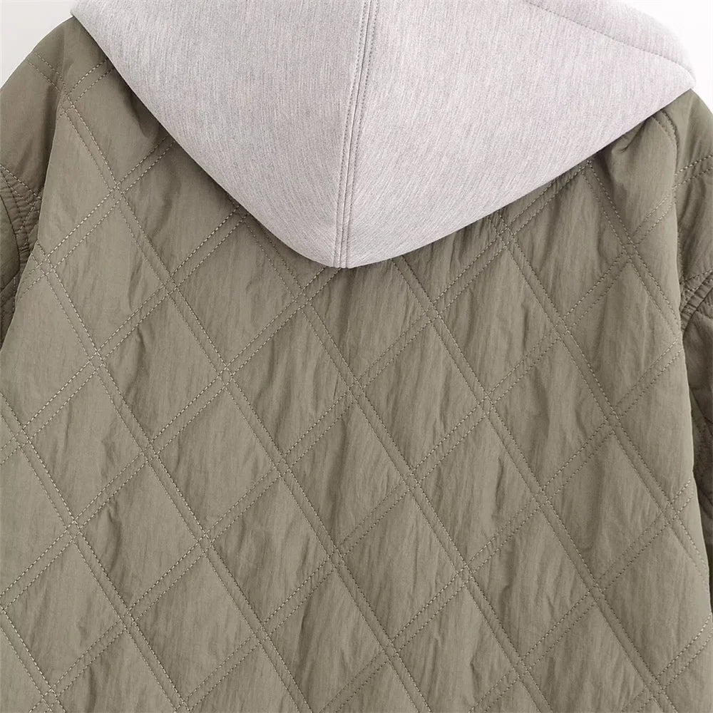 2024 Autumn/Winter New Product Fashion Casual Women's Round Neck Loose Long Sleeve Hooded Jacket Top 5