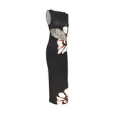 Black Dresses Women Summer New O-Neck Sleeveless Sexy Clubwear Hollow Out Dress 5