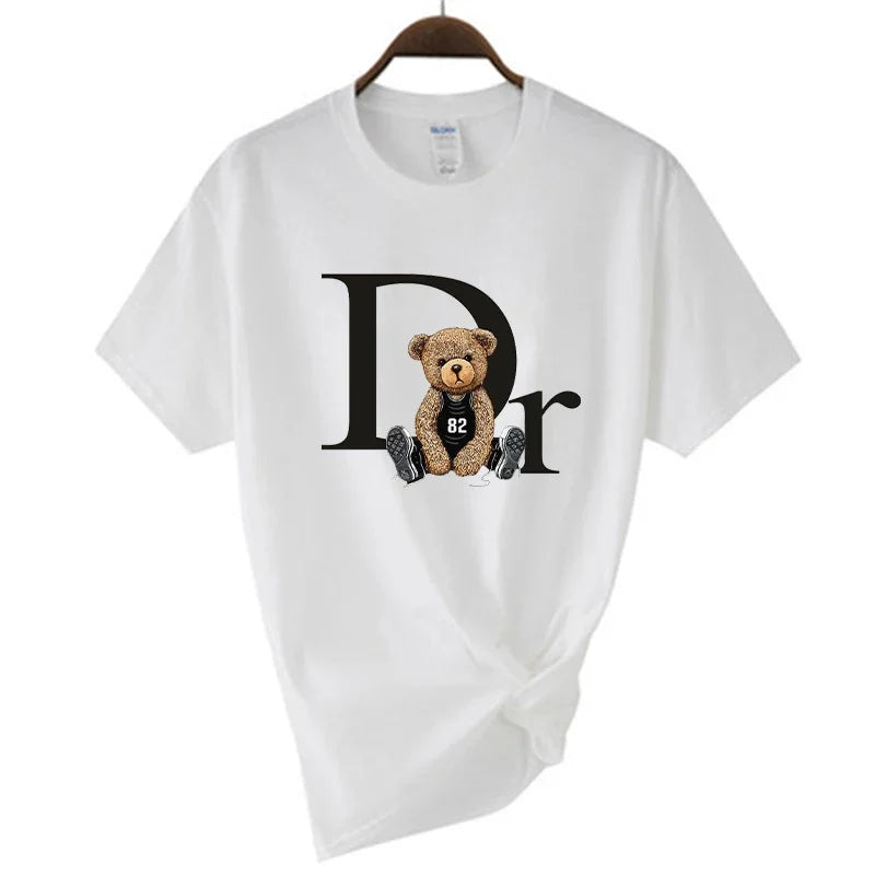 Cute Bear Print T-Shirt for Women | Summer Graphic Tee | Casual Fashion Top