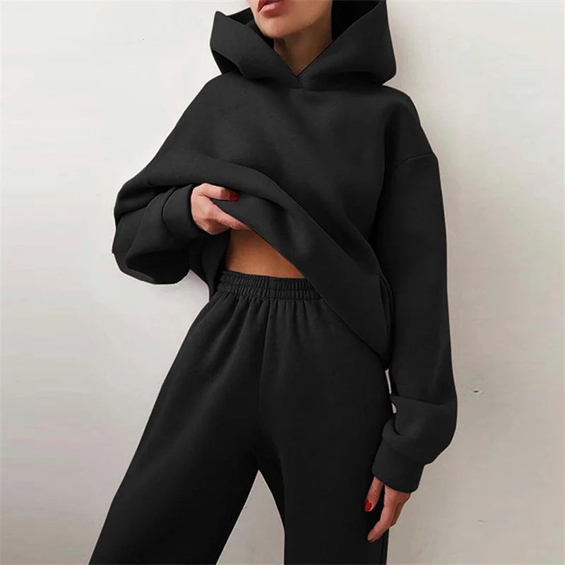 Oversized Fleece Hoodie & Jogger Set