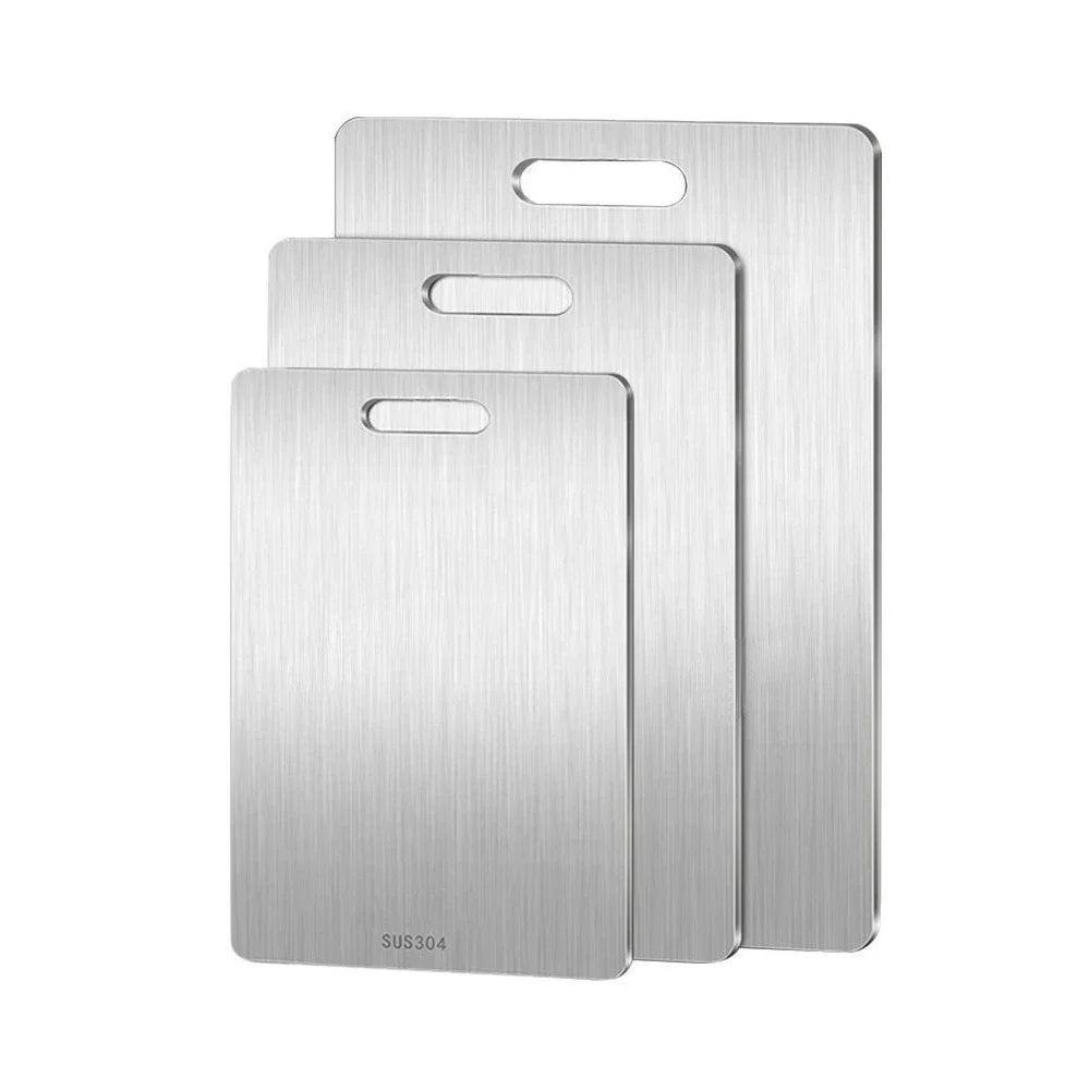 316 Stainless Steel Panel and Chopping Board Kitchen Household Thickened Double Sided Cutting Board Block Kneading Dough Boards 6