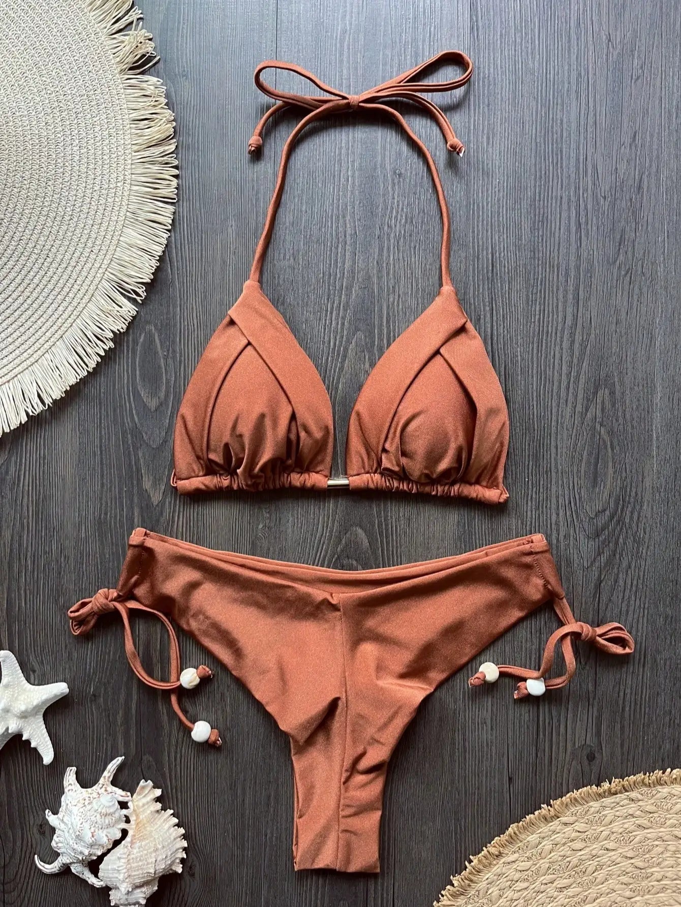 Chic Triangle Bikini Set | Women’s Brazilian Style Halter Swimwear